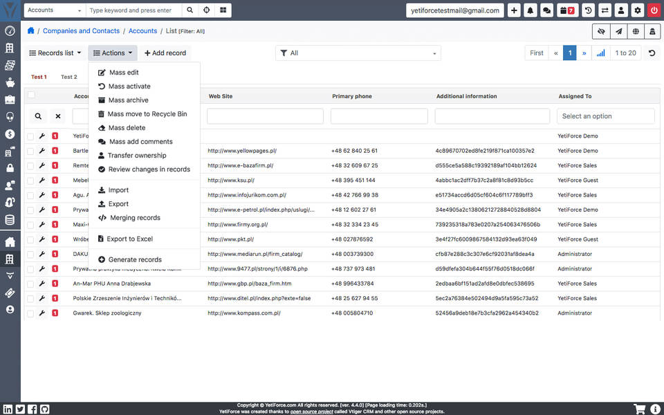 Yetiforce crm